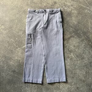 Dockers Cargo Pants 34x29 Gray Straight Stretch Loose Chino Faded Preppy Y2K